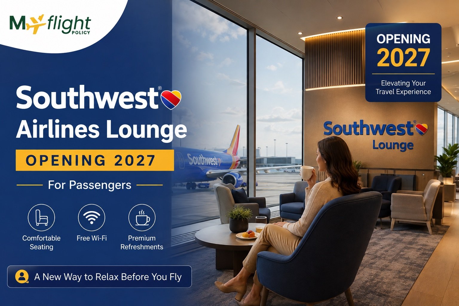 Southwest Airlines passenger lounge 2027